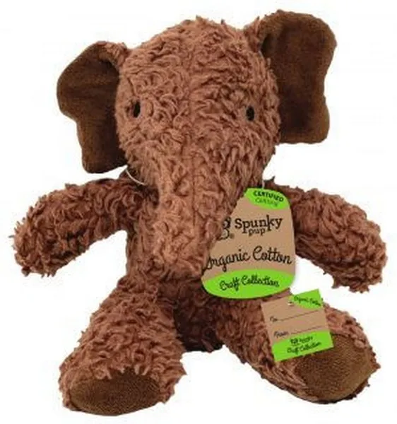 1ea Spunky Pup Organic Cotton Elephant- Small - Toys